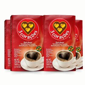 4opens 3 Cora Es 137812367183 Coracoes Brazilian Dark Roast Coffee 17.6 Oz Vacuum Sealed Pack Of
