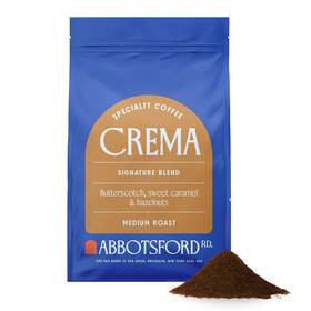 Abbotsford Road 687747736852 Crema Ground Coffee Medium Roast Butterscotch Hazelnut Flavors And Sweet Caramel G