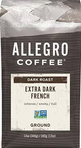 Allegro Coffee 014321112342 Extra Dark French Roast Ground 12 Oz