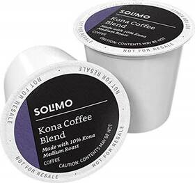 Amazon Brand - Solimo 195515011334 Medium Roast Coffee Pods Kona Blend Compatible With Keurig 2.0