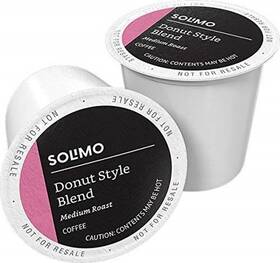 Amazon Brand - Solimo 195515011419 Medium Roast Coffee Pods Donut Style Compatible With Keurig 2