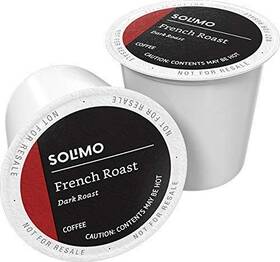 Amazon Brand - Solimo 842379150944 Brand-24 Ct. Coffee Pods French Roast Compatible With Keurig