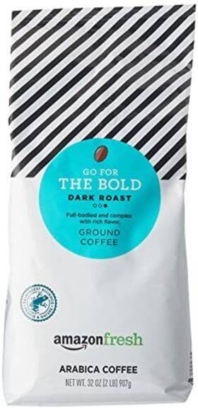 Amazon Fresh 195515006651 Indulgent Dark Chocolate Notes In Roast Ground Coffee 32 Ounce Bag