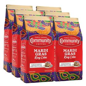 Amazonus/comjk 629722676067 Community Coffee Mardi Gras King Cake Flavored 72 Ounce Medium Roast Ground