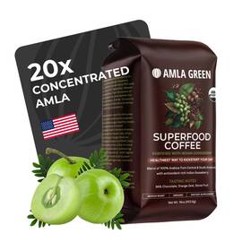 Amla Green 860009206922 Organic Superfood Coffee Medium Roast 16 Oz Antioxidant Rich