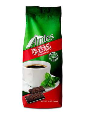 Andes Coffee 744759189677 Flavored Ground Bag Premium Arabica Chocolate Mint 12 Ounc