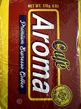 Aroma Coffee 034027100573 5 Caf Premium Espresso 30oz Total