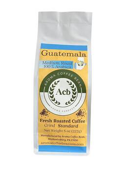 Aroma Coffee Bean 711181176070 Guatemala Medium Roast Ground 8 Oz
