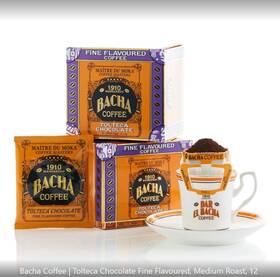 Bacha 885016990369 Tolteca Chocolate Coffee Gift Box 12 Individually Wrapped Filter Bags