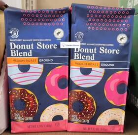 Barissimo Coffee 768497070882 Donut Blend Ground Medium Roast 12oz 340g Two Bags