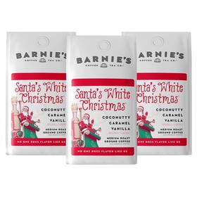 Barnies Coffee Tea Co. 722538406153 Santas White Christmas Ground With Coconut Caramel And Warm