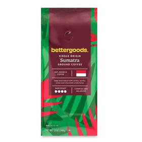Bettergoods 194346193370 Sumatra Single Origin Ground Coffee Dark Roast 12 Oz