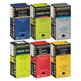 Rcb15577 Bigelow Assorted Tea Packs Six Flavors 28/box 168/carton 15577