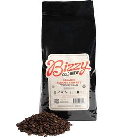 Bizzy 853204007838 Organic Cold Brew Coffee Smooth And Sweet Blend Whole Bean Medium