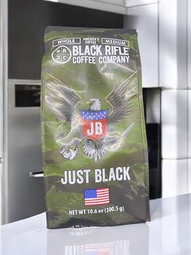 Black Riffle 810087104894 Rifle Coffee Company Just Whole Bean Medium Roast 10.6 Oz