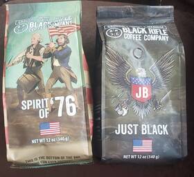 Black Riffle Coffee Company 810087104948 2 Bags Of Rifle Spirit 76 And Just Black..12 Oz Exp.5/25