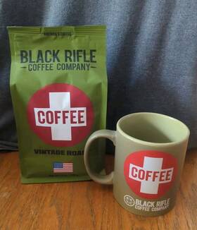 Black Rifle Coffee Company 810071972584 Vintage Roast Ground With 15oz Saves Mug