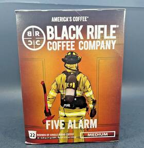 Black Rifle Coffee Company 810087104979 Five Alarm K-cup Pods Medium Roast 22 Ct Exp. 02/01/2025