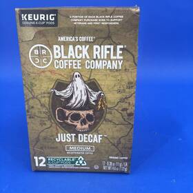 Black Rifle Coffee Company 818890026730 Just Decaf Medium Roast 4.6 Oz K-cup Pods 12 Counts