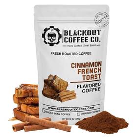 Blackout Coffee Co. 705353182532 Cinnamon French Toast Flavored Ground Medium Roast Smo