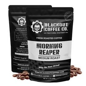 Blackout Coffee Co. 719243171544 Morning Reaper Medium Roast - 12 Oz Whole Bean