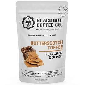 Blackout Coffee Co. 719243171575 Butterscotch Toffee Flavored Ground Medium Roast - 12oz