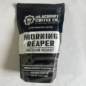 Blackout Coffee Co. 850015674075 Morning Reaper Medium Roast Ground 12 Oz Bag