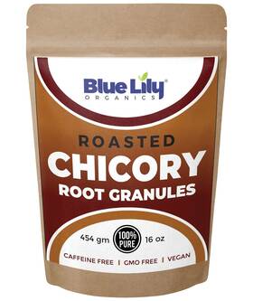 Blue Lily Organics 615953942361 Chicory Root Roasted Granules 16 Oz 1 Pound Coffee Caffeine Free C