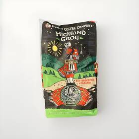 Bones Coffee Company 810036261128 Highland Grog Medium Roast Ground 12 Oz