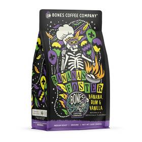 Bones Coffee Company 810036261326 Bananas Foster Ground Beans Banana Rum And Vanilla Flavor Low Acid Fla