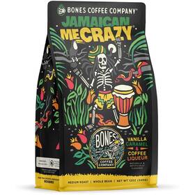 Bones Coffee Company 810036261371 Jamaican Me Crazy Ground Beans Vanilla Caramel And Liqueur Fl