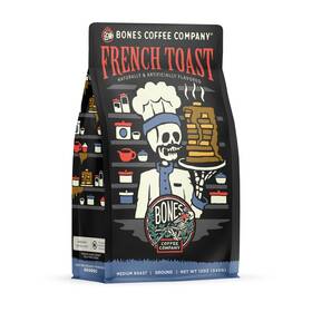 Bones Coffee Company 810036261661 French Toast Flavored Beans Medium Roast Ground Low Acid Sweet
