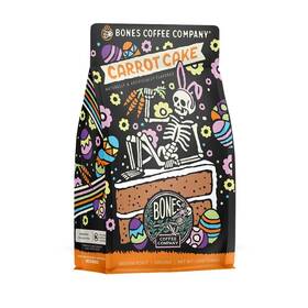 Bones Coffee Company 810036262590 Carrot Cake Flavored Beans 12 Oz Medium Roast Low Acid