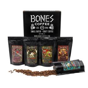 Bones Coffee Company 810036263634 New World Tour Sample Pack Single-origin Flavored M