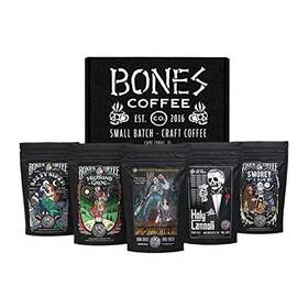 Bones Coffee Company 810036264679 Medium Roast Flavored Sample Pack 4 Oz Set Of 5