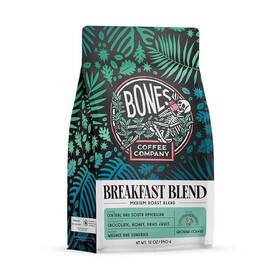 Bones Coffee Company 810036267588 Breakfast Blend Medium Roast 12 Oz Low Acid