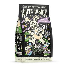 Bones Coffee Company 810036267694 White Rabbit Flavored 12 Oz Medium Roast Low Acid