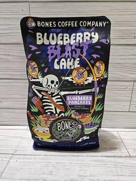 Bones Coffee Company 810036267793 Blueberry Blast Cake Pancakes Whole Bean 12oz 7/2026