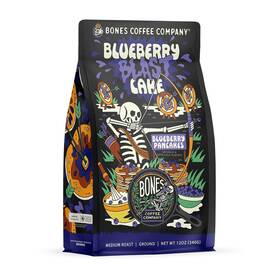 Bones Coffee Company 810036267809 Blueberry Blast Cake Flavored 12 Oz Medium Roast