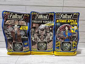 Bones Coffee Company 810036268189 Set Of 3 Fallout Wasteland Crunch Atomic Apple Valiant Vanilla 12oz