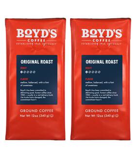 Boyds 025869148502 Boyd S Original Roast Ground Coffee 2x12 Oz Bags Medium Smooth Flavor