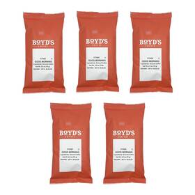 Boyds 810157972231 Good Morning Ground Coffee Medium Roast 5 Pack 2.5 Oz Portions