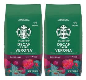 Branded 313023370341 2 Bag-decaf Ground Coffee Caff Verona Dark Roast Decaffeinated 100% Arabica