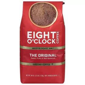 Branded 313055487437 Eight Oftclock The Original Medium-dark Roast Ground Coffee 40 Oz. Free Shipping