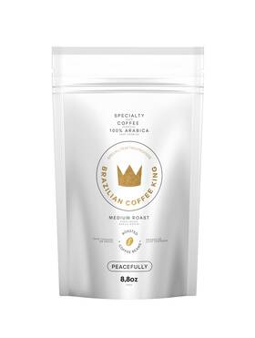 Brazilian Coffe King 898996375522 Peacefully - Special Ground Coffee From 100% Arabica M