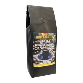 Brickhouse 810157970466 Midnight Ember Dark Roast 100% Arabica Ground Coffee 12oz Bag