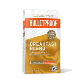 Bulletproof 313105720774 Breakfast Blend Light Roast Ground Coffee 12 Ounces