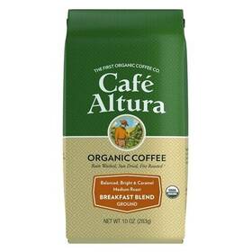 Caf - Altura 032843335469 Organic Coffee Breakfast Blend Medium Roast Ground 10 O