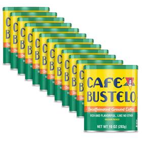 Caf Bustelo 1007447100210 12 Pack Cafe Decaffeinated Medium Dark Roast Ground Coffee 10 Oz Can