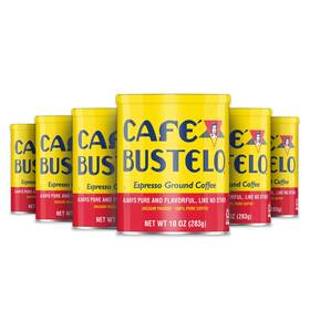 Caf Bustelo 7447100050 6 Pack Cafe Espresso Style Dark Roast Ground Coffee 10 Oz Can
